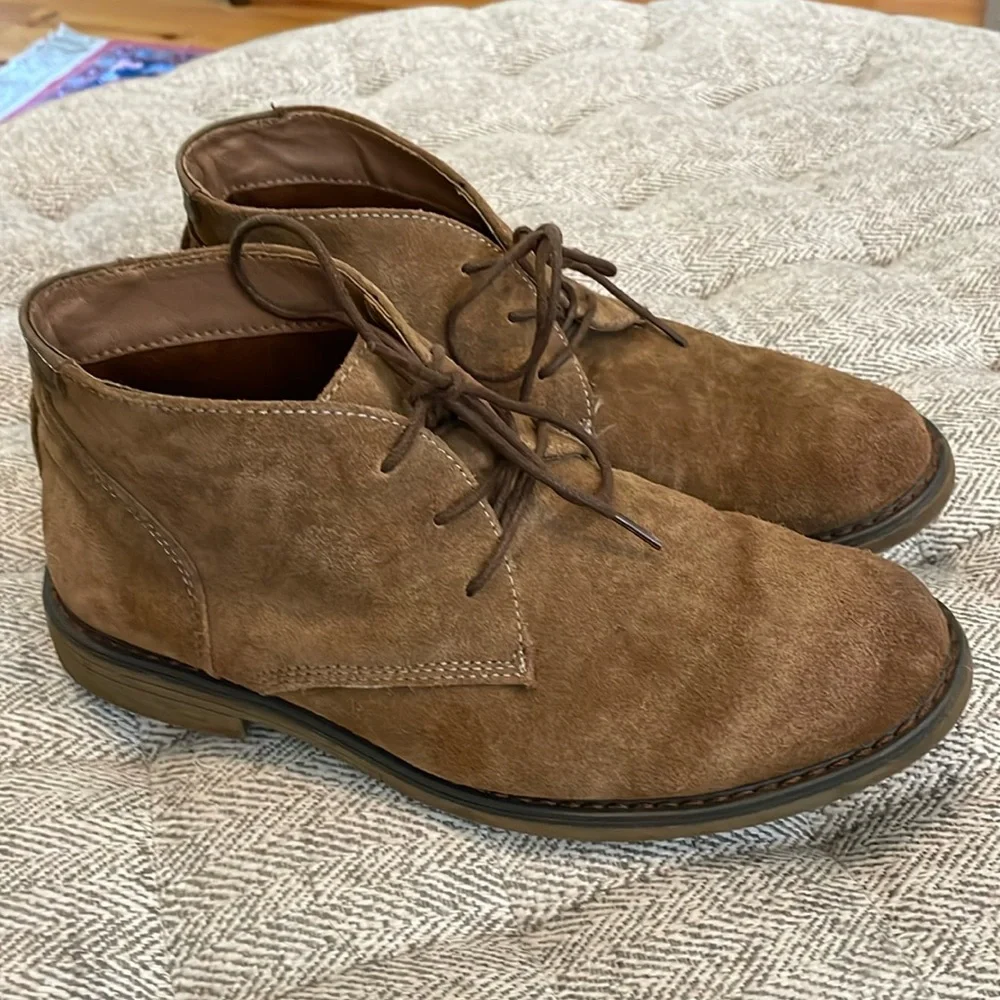 Nunn Bush Men's Shoe Size 8M Camel Lancaster Plain Toe Chukka Boots 8470…